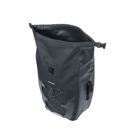 Basil Enkele Fietstas Navigator Waterproof L MIK Studs 22L Zwart - Waterdicht
