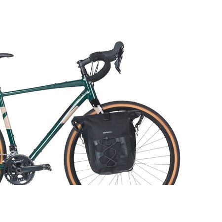 Basil Enkele Fietstas Navigator Waterproof M MIK Studs 14L Zwart - Waterdicht