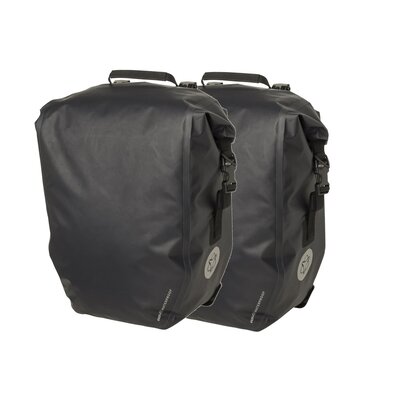AGU Lichtgewicht Enkele fietstas Shelter Large 42L Zwart CG Set