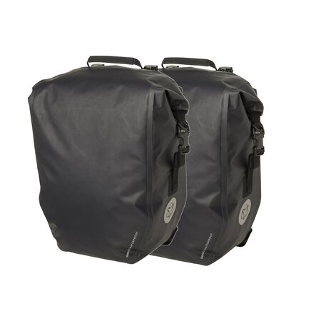 AGU Lichtgewicht Enkele fietstas Shelter Large 42L Zwart CG - Set van twee tassen