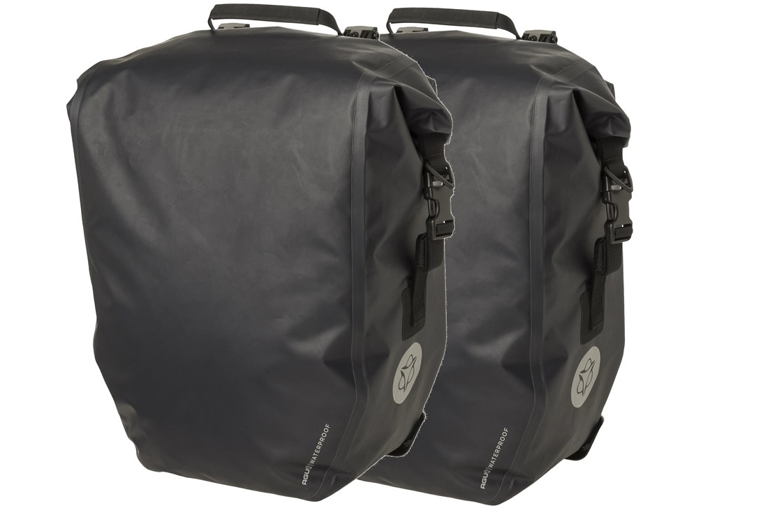 Lichtgewicht Enkele fietstas Shelter Large 42L Zwart CG Set afbeelding
