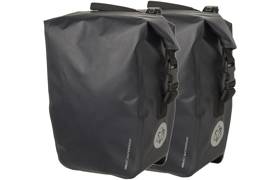 Lichtgewicht Enkele fietstas Shelter Medium 32L Zwart CG Set afbeelding