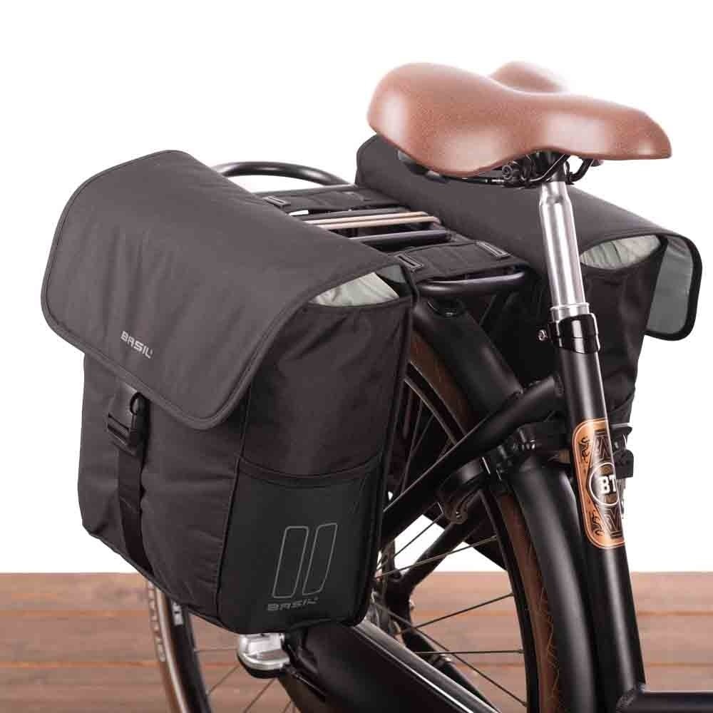 Dubbele Fietstas Go - 32L Zwart