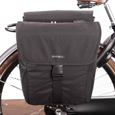 Basil Dubbele Fietstas Go - 32L Zwart