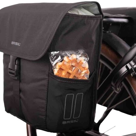 Basil Dubbele Fietstas Go - 32L Zwart