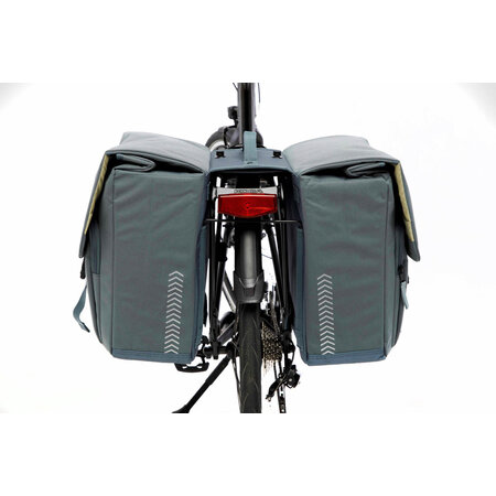 New Looxs Dubbele fietstas Tulum Detachable 32L Grijs/Groen
