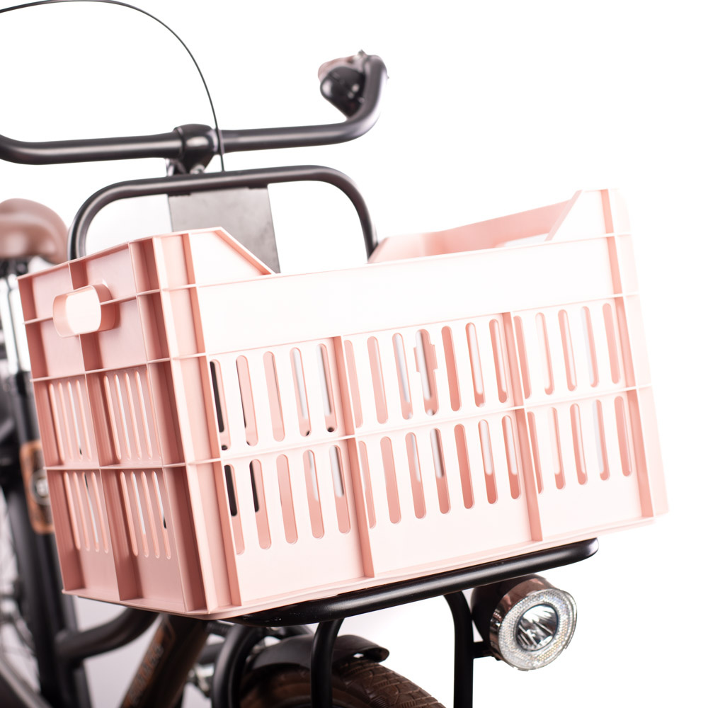 Fietskrat Recycled 30L Warm Roze