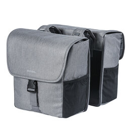 Basil Dubbele Fietstas Go - 32L Grijs