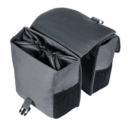 Basil Dubbele Fietstas Go - 32L Grijs