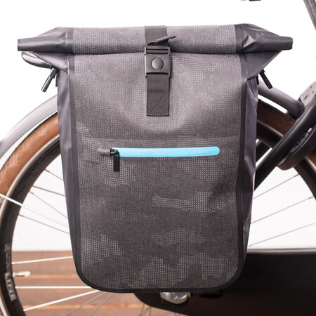 Beck Enkele fietstas Base Zwart/Blauw 18L