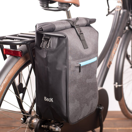 Beck Enkele fietstas Base Zwart/Blauw 18L