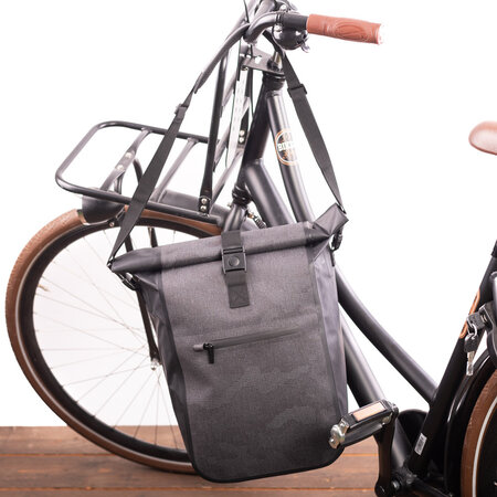 Beck Enkele fietstas Base Zwart/Blauw 18L