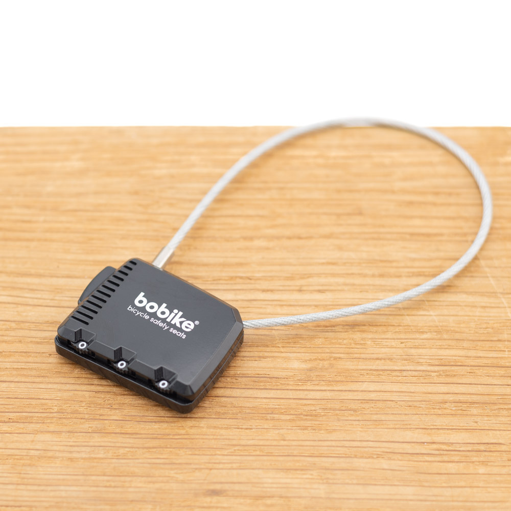Mini Combinatieslot met kabel - zwart afbeelding