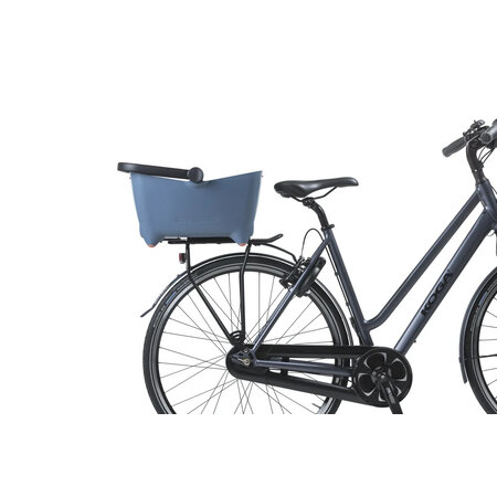 Basil Hondenfietsmand Buddy MIK 2.0 Faded Denim - Met kussen, riem en beugel - ook ideaal voor de kat!