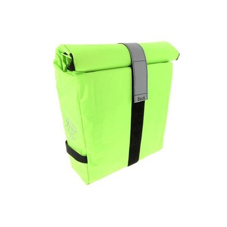 Beck Enkele fietstas - Shopper - Roll Single Fluo Lime