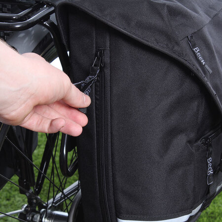 Beck Dubbele fietstas SPRTV XL Zwarte Bies 40L Zwart