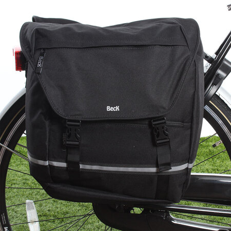 Beck Dubbele fietstas SPRTV XL Zwarte Bies 40L Zwart