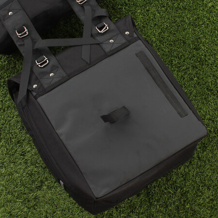 Beck Dubbele fietstas SPRTV XL Zwarte Bies 40L Zwart