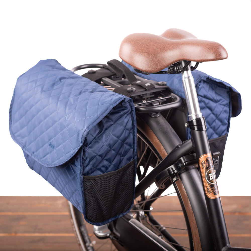 Dubbele fietstas Quilt MIK 36L Navy