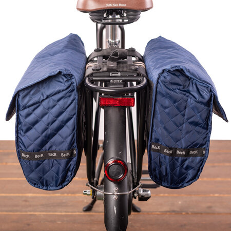 Beck Dubbele fietstas Quilt MIK 36L Navy