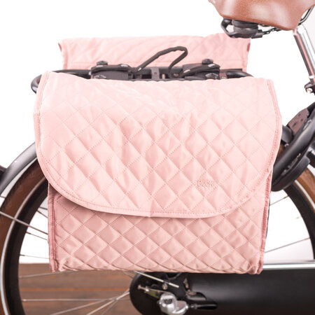 Beck Dubbele fietstas Quilt MIK 36L Roze
