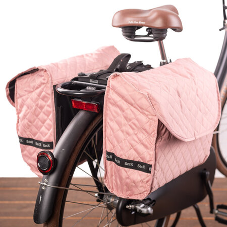Beck Dubbele fietstas Quilt MIK 36L Roze
