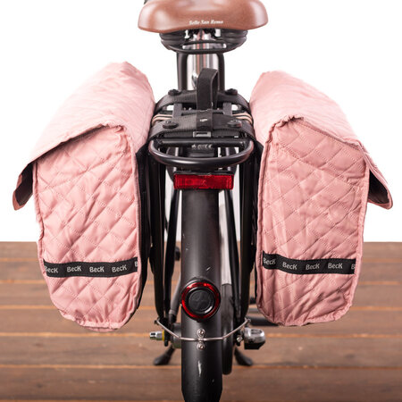 Beck Dubbele fietstas Quilt MIK 36L Roze