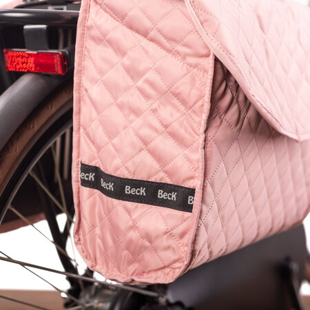 Beck Dubbele fietstas Quilt MIK 36L Roze