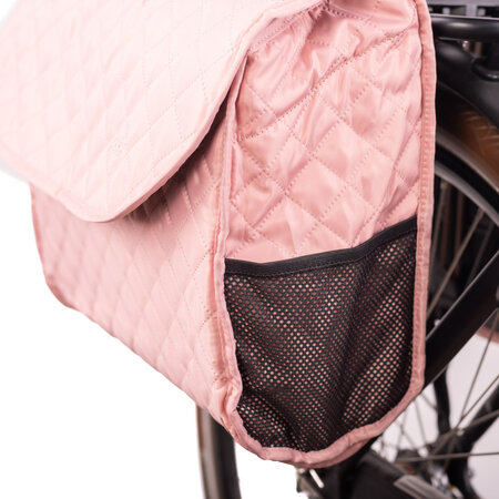 Beck Dubbele fietstas Quilt MIK 36L Roze