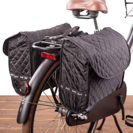 Beck Dubbele fietstas Quilt MIK 36L Zwart