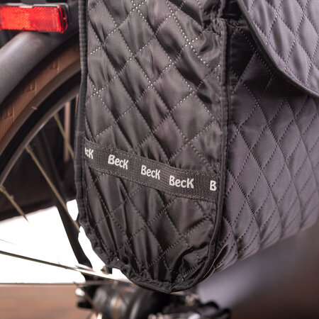 Beck Dubbele fietstas Quilt MIK 36L Zwart