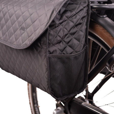 Beck Dubbele fietstas Quilt MIK 36L Zwart