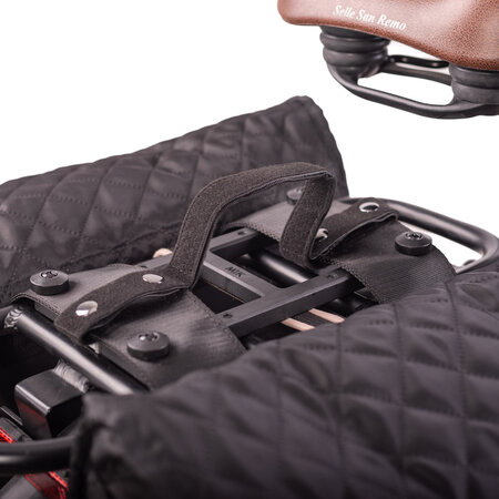 Beck Dubbele fietstas Quilt MIK 36L Zwart