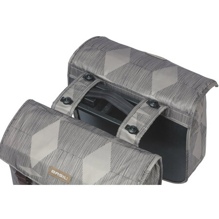 Basil Dubbele fietstas Elegance MIK 2.0 40-49L Chateau Taupe