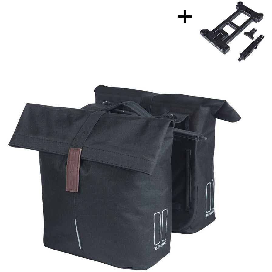 Dubbele fietstas City MIK 2.0 Black 28-32L