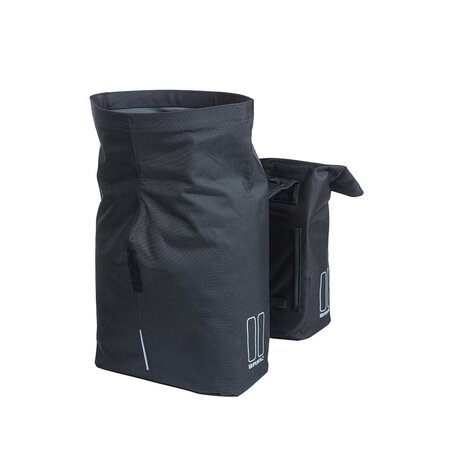 Basil Dubbele fietstas City MIK 2.0 Black 28-32L