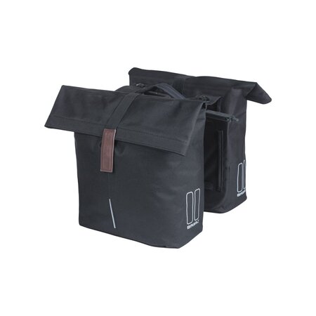Basil Dubbele fietstas City MIK 2.0 Black 28-32L