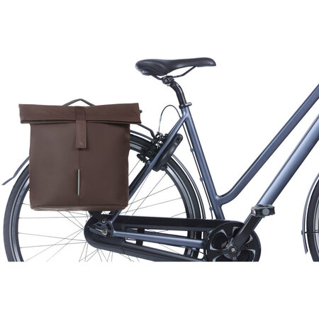 Basil Dubbele fietstas City MIK 2.0 Roasted Brown 28-32L