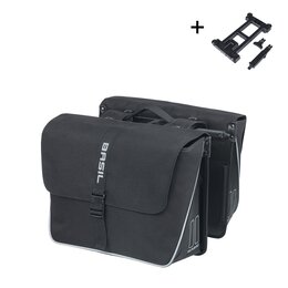 Basil Dubbele fietstas Forte MIK 2.0 35L Zwart