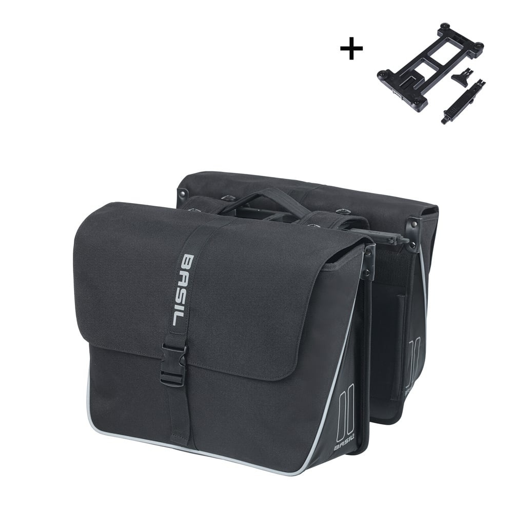 Dubbele fietstas Forte MIK 2.0 35L Zwart