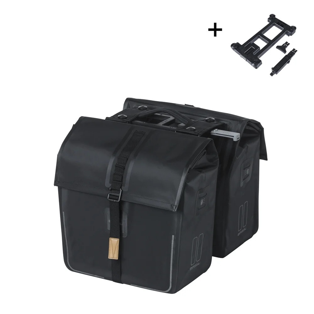 Dubbele fietstas Urban Dry MIK 2.0 50L Zwart