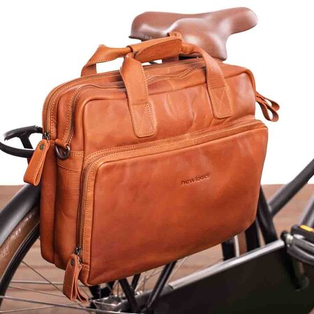 New Looxs Enkele Fietstas & Schoudertas Cali 17L Cognac
