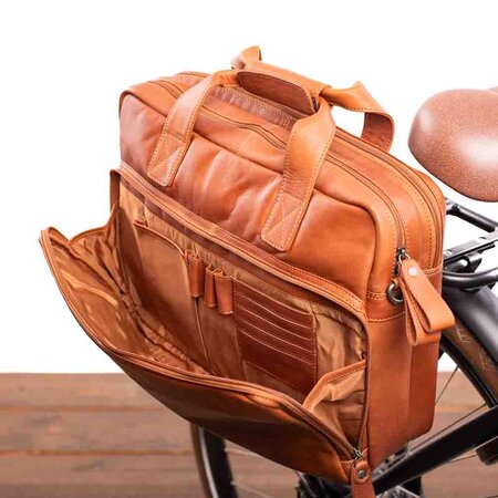 New Looxs Enkele Fietstas & Schoudertas Cali 17L Cognac
