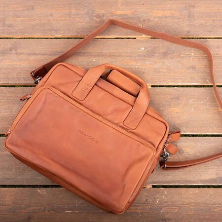 New Looxs Enkele Fietstas & Schoudertas Cali 17L Cognac