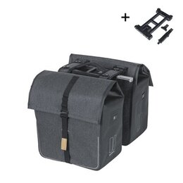 Basil Dubbele fietstas Urban Dry MIK 2.0 50L Charcoal Melee