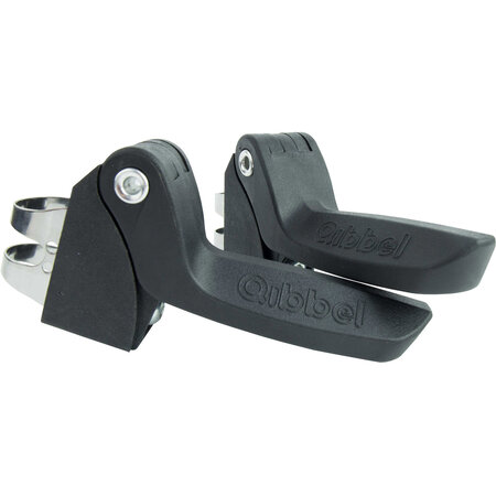 Qibbel 6+ Junior Seat compleet - Zwart/Khaki - Met voetsteunen