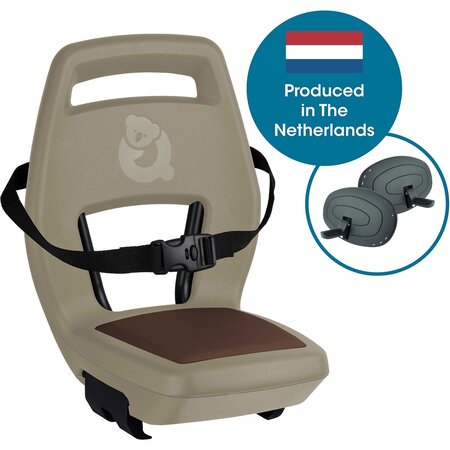 Qibbel 6+ Junior Seat compleet - Cappuccino/Bruin - Met voetsteunen