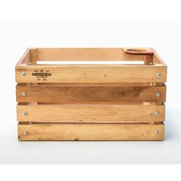 Wooden Amsterdam Urban Explorer Fietskrat L met bekerhouder