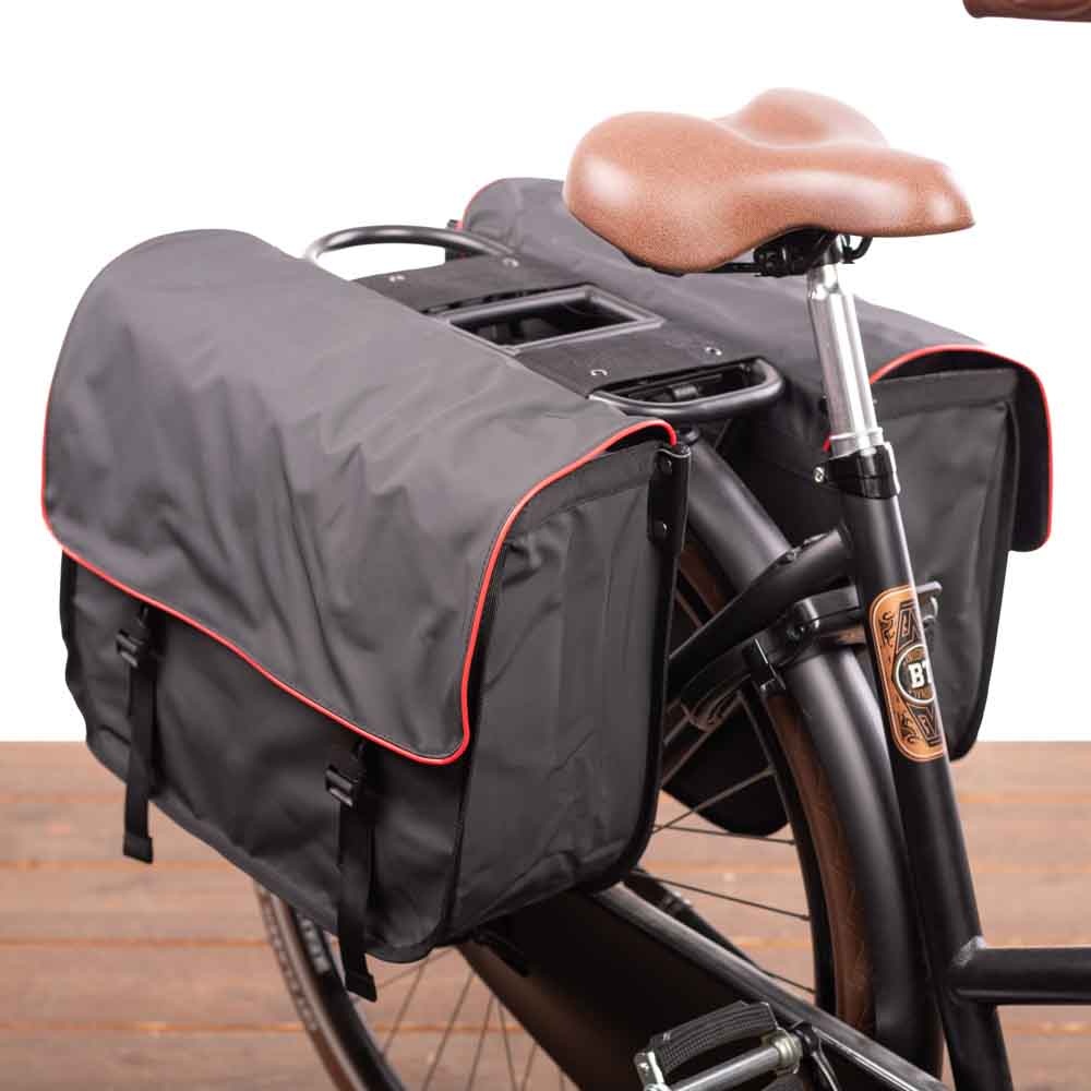 Dubbele fietstas Organic Rode Bies 42L