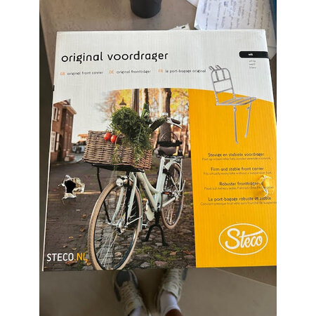 Steco Transport voordrager Original voor fietsen volwassenen - wit - Kapotte verpakking